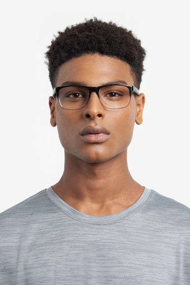 Designer Men Carrera Eyeglasses: Carrera 8889 - Black & Grey - SpecSMART Eye Clinic (Front Face View)